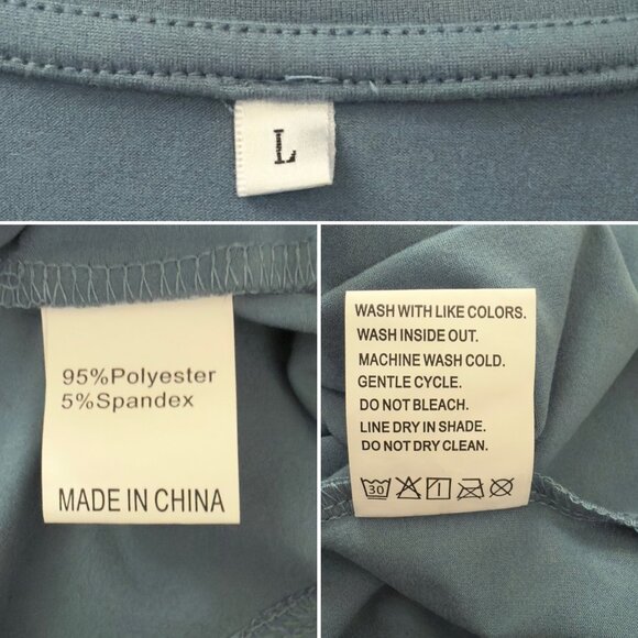 Imagine Peace Long Sleeve Top Size L Teal Blue Retro Musiccore Retro Style - Picture 6 of 13